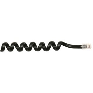 Cable Espiral Telef?nico Negro, 10 Pz