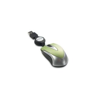 Mouse Optico Mini Travel Alambrico Verde