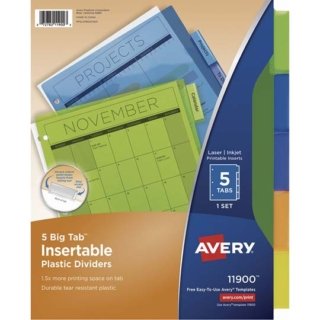 Separador Plastico Carta 5 Divisiones