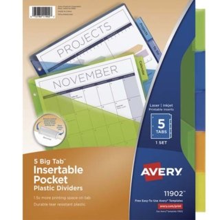 Separador Plastico Carta 5 Divisiones