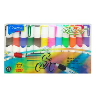 Marcador Aquarelo Grip Surtido C/12