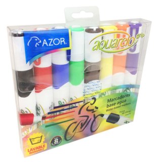 Marcador Aquarelo Grip Surtido C/8