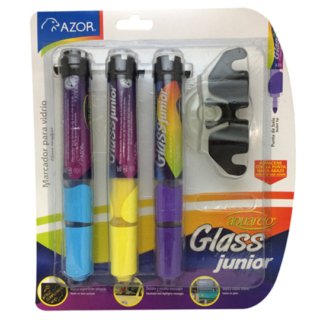 Marcador Aquarelo Glass Jr Surt. C/3