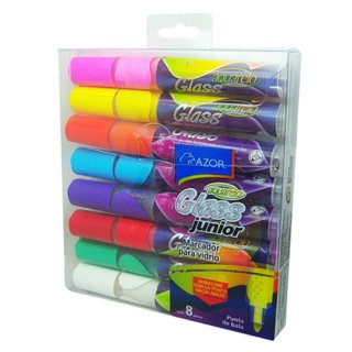 Marcador Aquarelo Glass Jr Surt. C/8