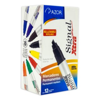 Marcador Signal Xtra Negro C/12