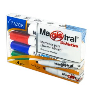 Marcador Magistral Didactico Surt. C/4