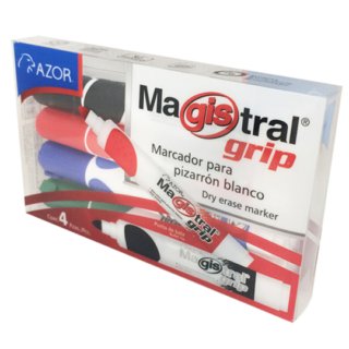 Marcador Magistral Grip Surt. C/4