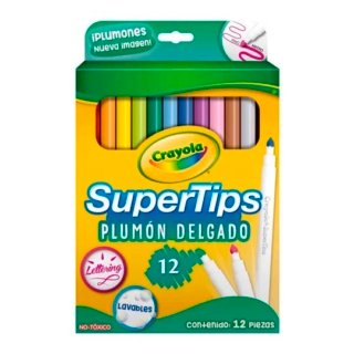 Plumones Delgados Lavables Punta Fina