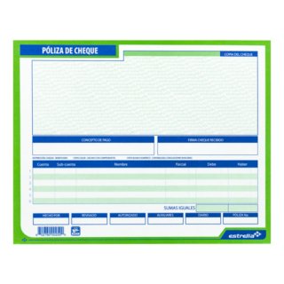 P?liza Cheque 1/2 Carta