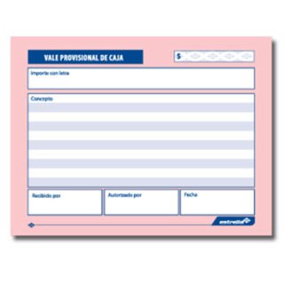 Vale Provisional De Caja Estrella