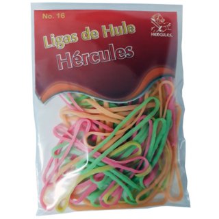 Ligas De Hule No. 16 Colores Surtidos