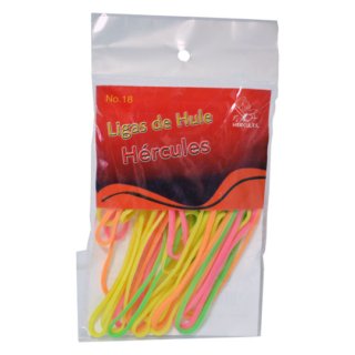 Ligas De Hule No. 18 Colores Surtidos