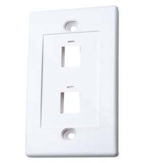 Tapa (Faceplate) 2 Puertos Color Blanco