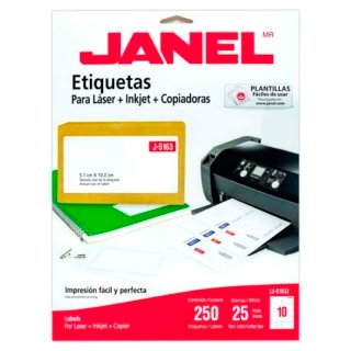 Etiqueta Blanca Janel 51X102Mm C/250