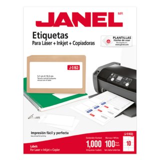 Etiqueta Blanca Janel 51X102Mm C/1000