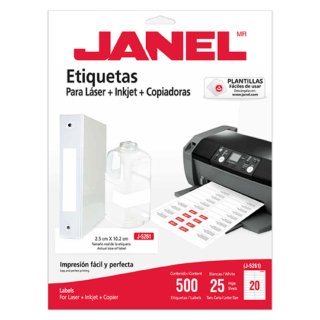 Etiqueta Blanca Janel 25X102Mm C/500