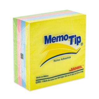 Cubo Memo Tip Pastel 3X3 Pulg Pza