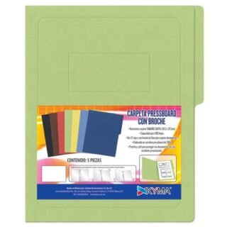 Carpeta Kyma C/Broche Carta Verde C/5