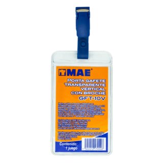 Gafete Transparente Vertical Marca Mae
