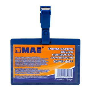 Gafete Azul Horizontal Marca Mae