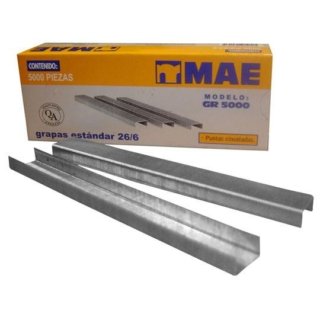 Grapa Estandar 26/6 Caja C/5000 Pzas