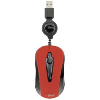 Mouse Mini ?ptico Retr?ctil (Rojo)