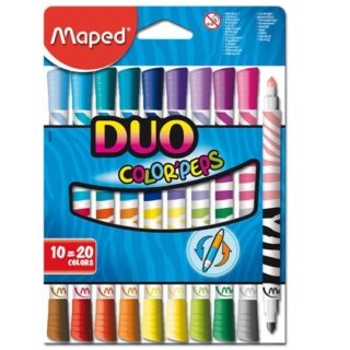 Plumones De Colores Duo 10 Piezas