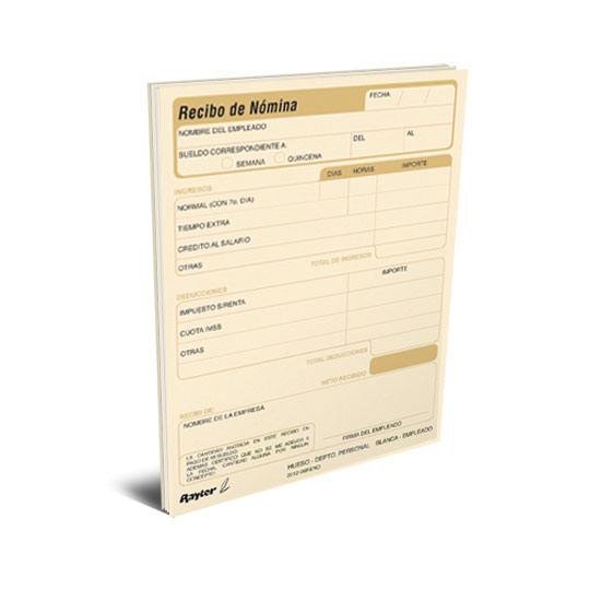 Recibo De Nomina Carta, Rayter
