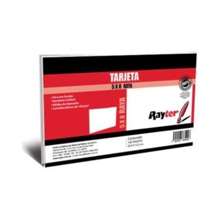 Tarjeta De Trabajo 5X8 Ray. C/100