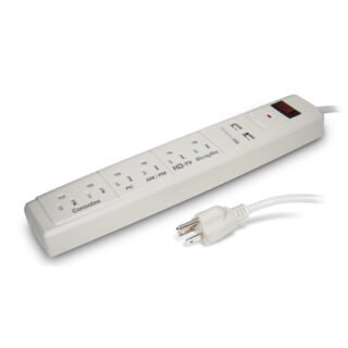 Supresor De Picos De 6 Contactos Y 2Usb