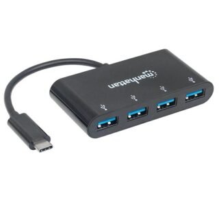 Hub Usb Tipo C V3.1, 4 Puertos Negro